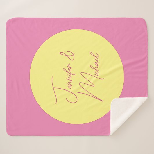 Trendy minimalistische moderne eenvoudige pastelkl sherpa deken (Voorkant (horizontaal))