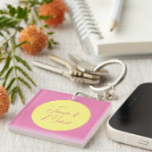 Trendy minimalistische moderne eenvoudige pastelkl sleutelhanger (Voorkant Rechts)