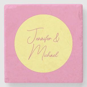 Trendy minimalistische moderne eenvoudige pastelkl stenen onderzetter