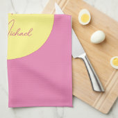 Trendy minimalistische moderne eenvoudige pastelkl theedoek (Quarter Fold)