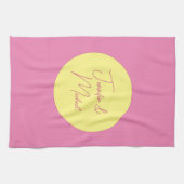 Trendy minimalistische moderne eenvoudige pastelkl theedoek (Horizontaal)