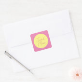 Trendy minimalistische moderne eenvoudige pastelkl vierkante sticker (Envelop)