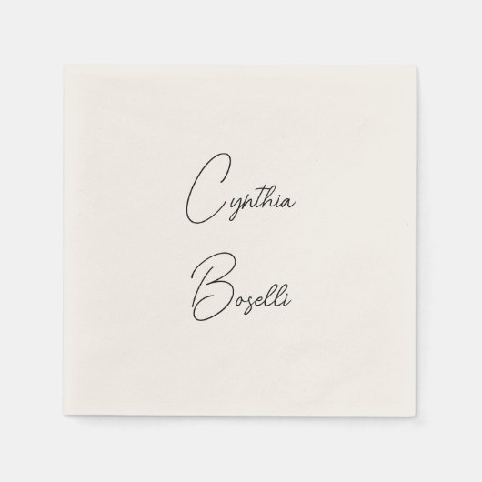 Trendy minimalistische moderne eenvoudige Sjabloon Servet (Voorkant)