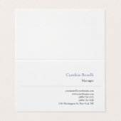 Trendy minimalistische moderne eenvoudige Sjabloon Visitekaartje (Buitenkant ongevouwen)