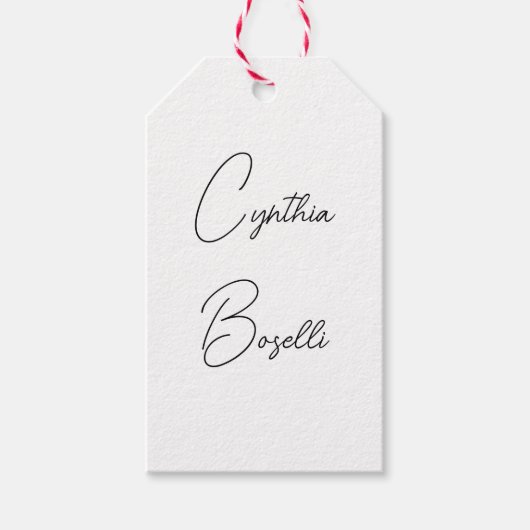 Trendy Minimalistische Moderne Eenvoudige Template Cadeaulabel (Voorkant)