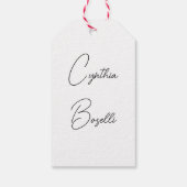 Trendy Minimalistische Moderne Eenvoudige Template Cadeaulabel (Achterkant)