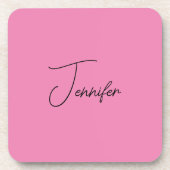 Trendy minimalistische moderne effen eenvoudige ro bier onderzetter (Voorkant)