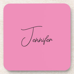 Trendy minimalistische moderne effen eenvoudige ro bier onderzetter