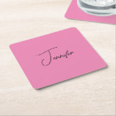 Trendy minimalistische moderne effen eenvoudige ro kartonnen onderzetters (Schuin)