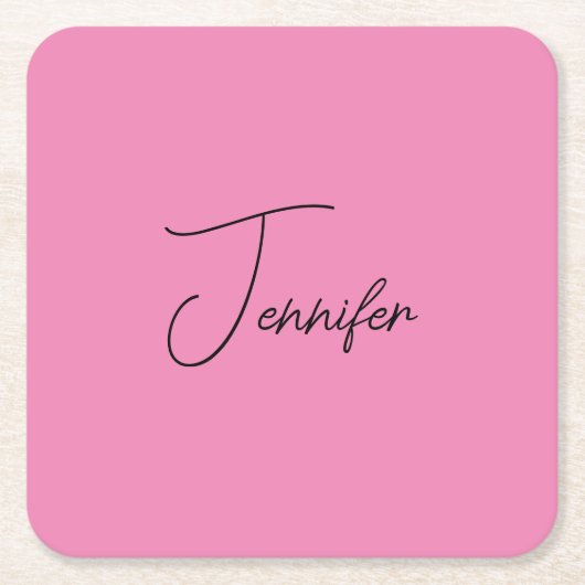 Trendy minimalistische moderne effen eenvoudige ro kartonnen onderzetters (Voorkant)