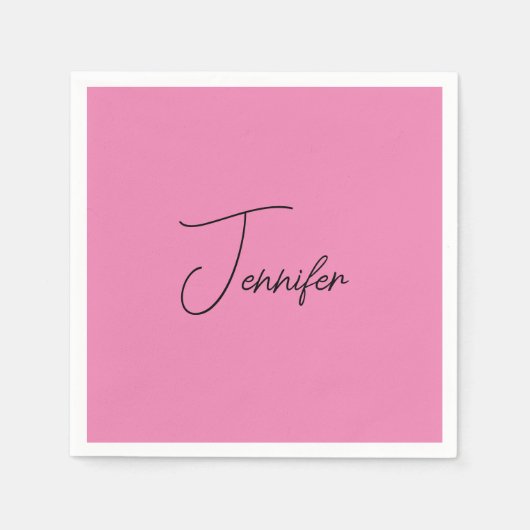 Trendy minimalistische moderne effen eenvoudige ro servet (Voorkant)