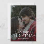 Trendy minimalistische moderne foto kerst Kaart (Voorkant)