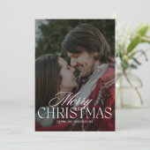 Trendy minimalistische moderne foto kerst Kaart (Staand voorkant)