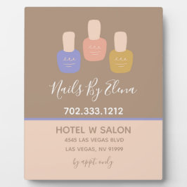 Trendy Minimalistische Nagelsalon Kleurblok Tafelb Fotoplaat