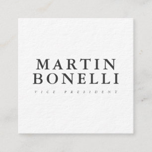 Trendy Minimalistische Professionele Luxe Dikke Vierkante Visitekaartje