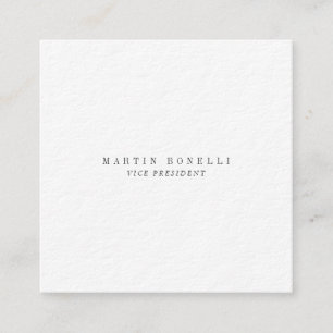 Trendy Minimalistische Professionele Luxe Parel Vierkante Visitekaartje