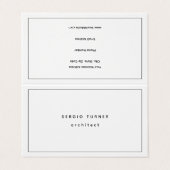 Trendy minimalistische professionele tweezijdig visitekaartje (Buitenkant ongevouwen)