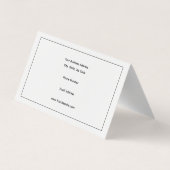 Trendy minimalistische professionele tweezijdig visitekaartje (Achterkant)