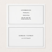 Trendy minimalistische professionele tweezijdig visitekaartje (Buitenkant ongevouwen)