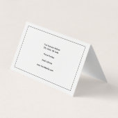 Trendy minimalistische professionele tweezijdig visitekaartje (Achterkant)