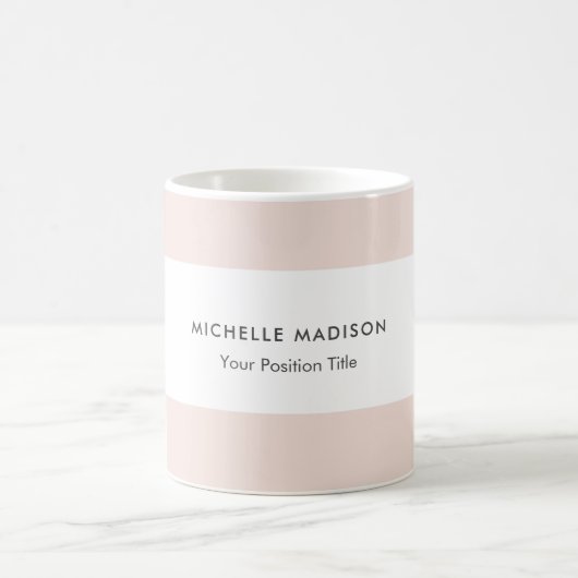 Trendy minimalistische professionele vlakte koffiemok (Center)