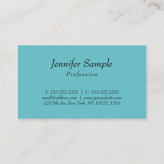 Trendy minimalistische Sjabloon Modern elegant des Visitekaartje (Achterkant)