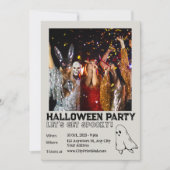 Trendy minimalistische spookkostuum Halloween Part Kaart (Voorkant)