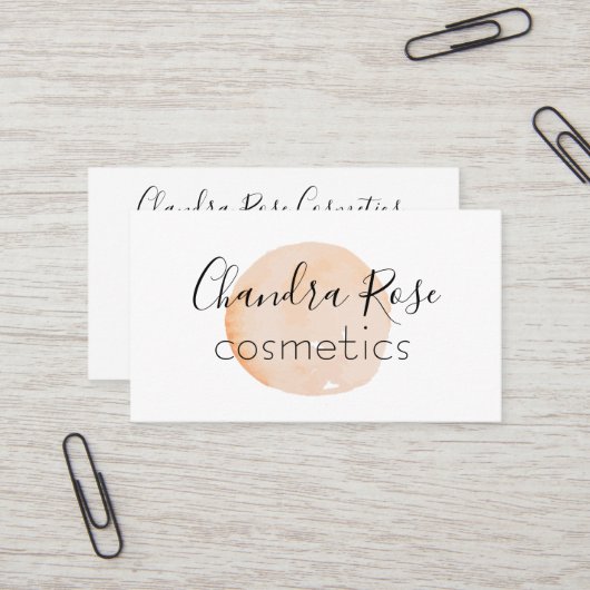 Trendy minimalistische Waterverf gepersonaliseerd Visitekaartje (Voorkant / Achterkant in situ)