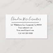 Trendy minimalistische Waterverf gepersonaliseerd Visitekaartje (Achterkant)