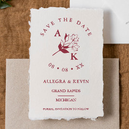 Trendy Minimalistische Wilde Bloemen Takken Initia Rubberstempel