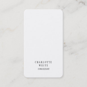 Trendy minimalistische witte creatieve eenvoudige  visitekaartje