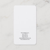 Trendy minimalistische witte creatieve eenvoudige visitekaartje (Achterkant)