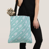 Trendy Mint Arrows Pattern Tote Bag (Dichtbij)