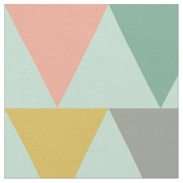Trendy Mint Geometric Triangle Patroon Stof