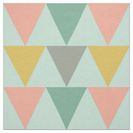 Trendy Mint Geometric Triangle Patroon Stof
