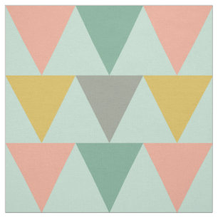Trendy Mint Geometric Triangle Patroon Stof