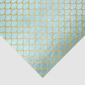 Trendy Mint Gold Glitter Mermaid Scales Tissuepapier (Detail)