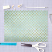 Trendy Mint Gold Glitter Mermaid Scales Tissuepapier (Craft)