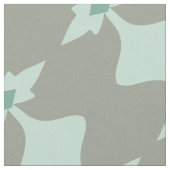 Trendy Mint Gray Retro Pattern Stof (Close Up)
