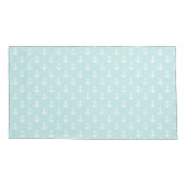 Trendy Mint Green Anchors Pattern Kussensloop (Achterkant)