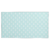 Trendy Mint Green Anchors Pattern Kussensloop (Voorkant)
