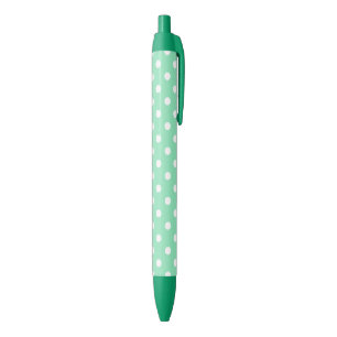 Trendy Mint Green Color White Stippen Rustige Sjab Blauwe Inkt Pen