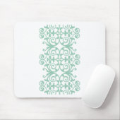 Trendy Mint Green Damask Pattern Muismat (Met muis)