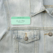 Trendy Mint Green Modern Hand Name Script Elegant Naamplaatje (In situ)