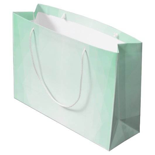 Trendy Mint Green Moderne Elegante Sjabloon Groot Cadeauzakje (Achterkant Gekanteld)