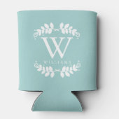 Trendy Mint Green Monogram Blikjeskoeler (Achterkant)