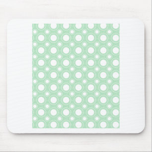 Trendy Mint Green Polka Dots Muismat