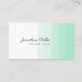 Trendy Mint Green White Handgeschreven Script Name Visitekaartje (Voorkant)