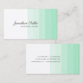 Trendy Mint Green White Handgeschreven Script Name Visitekaartje (Voorkant / Achterkant)