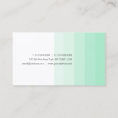 Trendy Mint Green White Handgeschreven Script Name Visitekaartje (Achterkant)